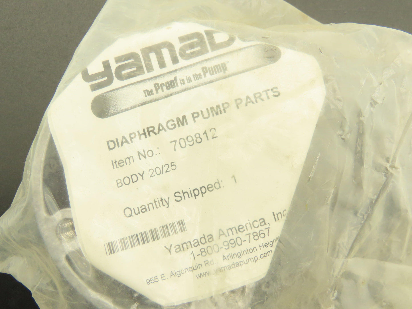 Yamada America 709812 Diaphragm Pump Body 20/25