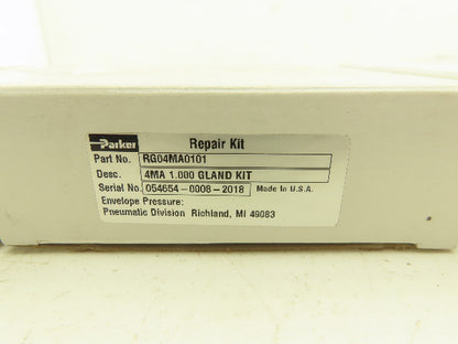 Parker RG04MA0101 Pneumatic Air 4MA Series 1.000" Rod Gland Kit