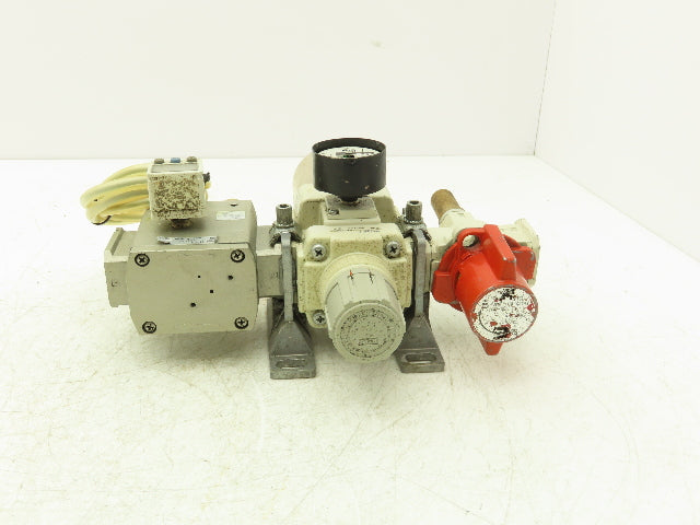 SMC AV4000-04-5DZ Compressed Pneumatic Air Treatment Assembly With Regulators