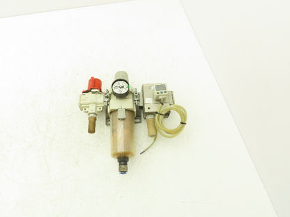 SMC AV4000-04-5DZ Compressed Pneumatic Air Treatment Assembly With Regulators