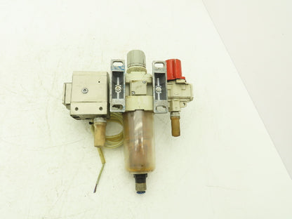 SMC AV4000-04-5DZ Compressed Pneumatic Air Treatment Assembly With Regulators