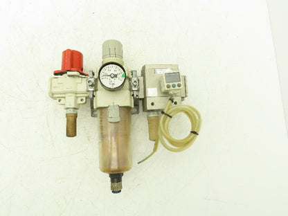 SMC AV4000-04-5DZ Compressed Pneumatic Air Treatment Assembly With Regulators