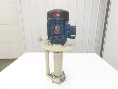 Flux Gerate Plastic Centrifugal Immersion Pump 1.1kW 3360rpm 230/460V 12" Depth