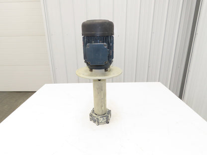 Flux Gerate Plastic Centrifugal Immersion Pump 1.1kW 3360rpm 230/460V 12" Depth