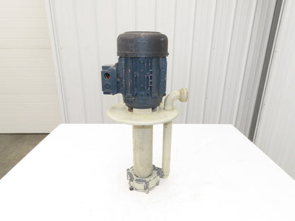 Flux Gerate Plastic Centrifugal Immersion Pump 1.1kW 3360rpm 230/460V 12" Depth