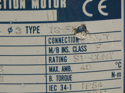 Sumitomo TC-FX SM-Cyclo Gearmotor 100:1 Hyponic Drive 14rpm 1/2Hp 230/400v 3Ph