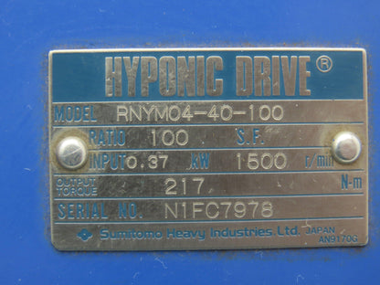 Sumitomo TC-FX SM-Cyclo Gearmotor 100:1 Hyponic Drive 14rpm 1/2Hp 230/400v 3Ph