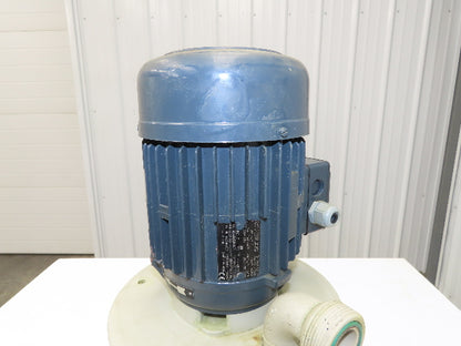 Flux-Geraete Plastic Centrifugal Immersion Pump 1.1kw 3360rpm 230/460V 12" Depth