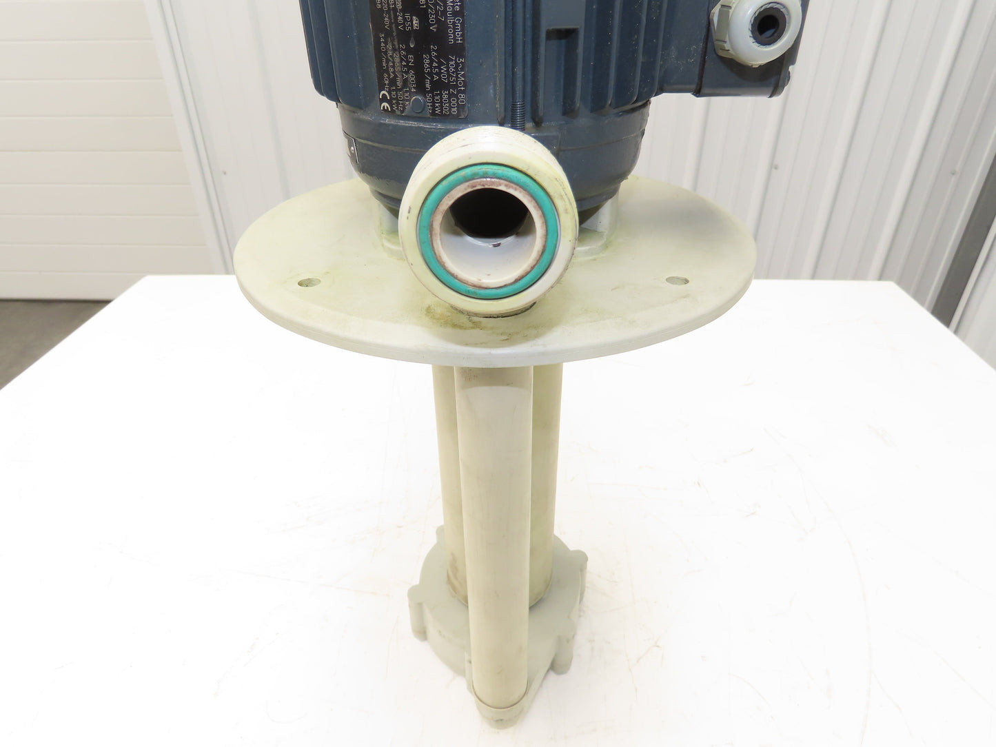 Flux-Geraete Plastic Centrifugal Immersion Pump 1.1kw 3360rpm 230/460V 12" Depth