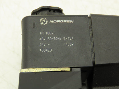 Norgren SXE0573-850-M1 Solenoid Pneumatic Air Valve 24V Coil Base Lot of 2
