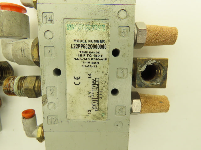 Numatics L22PP6520 Pneumatically Actuated Dual Solenoid Valve 5-145psig Lot of 5