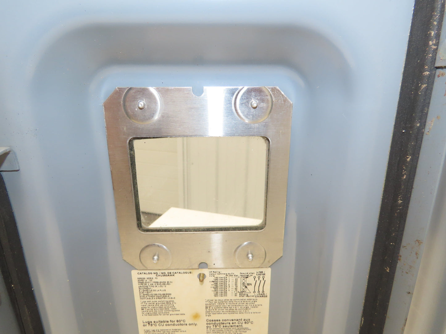 Square D CHU363AWK Safety Disconnect Switch 100 Amp 600V 3 Pole Ph Non-Fusible