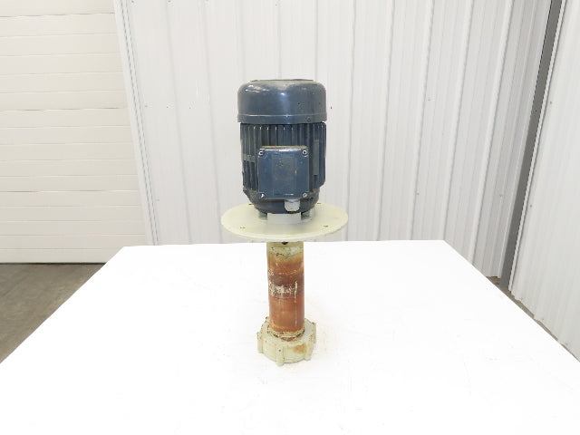 Flux-Geraete Plastic Centrifugal Immersion Pump 1.1kw 3360rpm 230/460V 12" Depth
