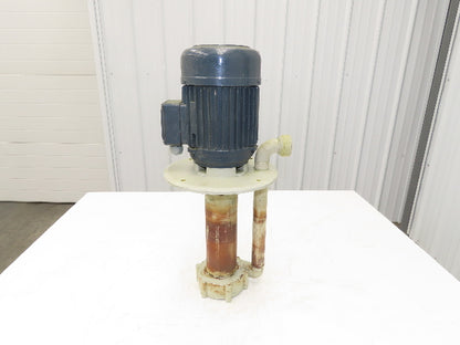 Flux-Geraete Plastic Centrifugal Immersion Pump 1.1kw 3360rpm 230/460V 12" Depth