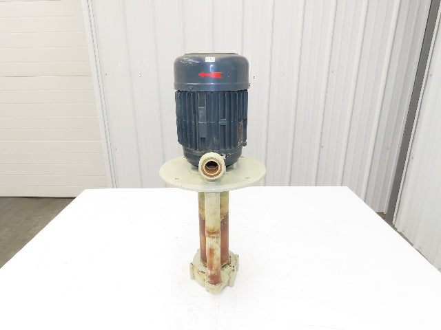 Flux-Geraete Plastic Centrifugal Immersion Pump 1.1kw 3360rpm 230/460V 12" Depth