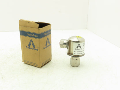 Armstrong TTF-1R Thermostatic Steam Trap Vent 1/2" NPT Stainless Steel 300PSI