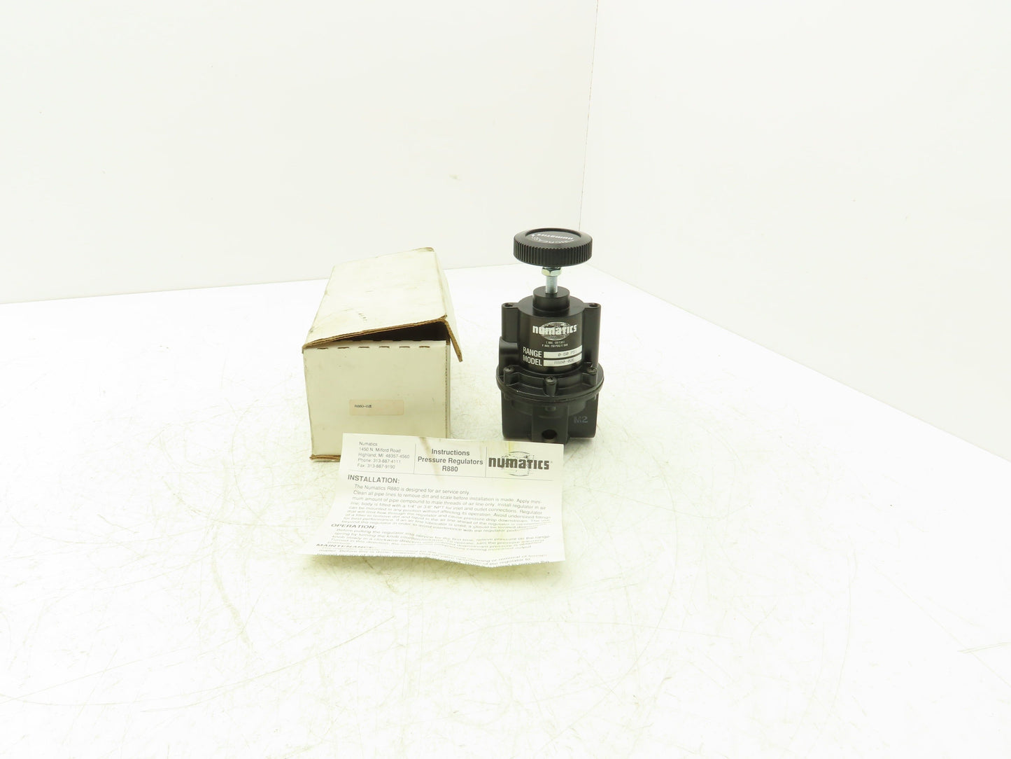 Numatics R880-02E Air Loaded Pressure Regulator Model 60psi 1/4" NPT High Flow