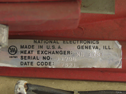 Weltronic 812-6098 NL 1781 Welder SCR Contactor Liquid Cooled Heat Exchanger