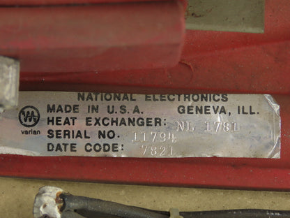 Weltronic 812-6098 NL 1781 Welder SCR Contactor Liquid Cooled Heat Exchanger