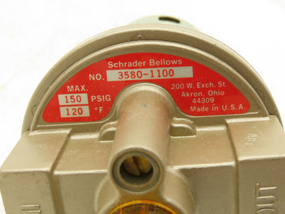 Schrader Bellows 35801100 Pneumatic Filter Assembly 150psi 120°F 1/4"NPT