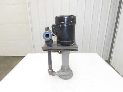 PVC Plastic Chemical Immersion Pump 1.25x1"npt 3/4Hp 115/230V 1PH 13" Depth