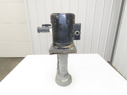 PVC Plastic Chemical Immersion Pump 1.25x1"npt 3/4Hp 115/230V 1PH 13" Depth