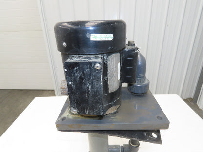 PVC Plastic Chemical Immersion Pump 1.25x1"npt 3/4Hp 115/230V 1PH 13" Depth