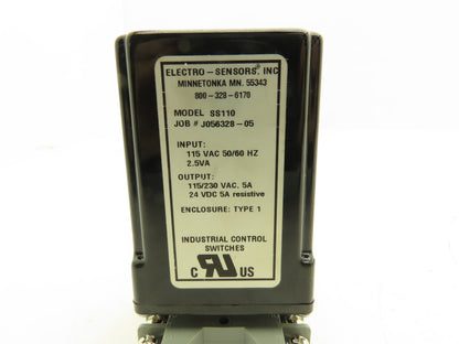 Electro-Sensors SS110 Shaft Speed Switch 0.01-10 RPM 115v Input