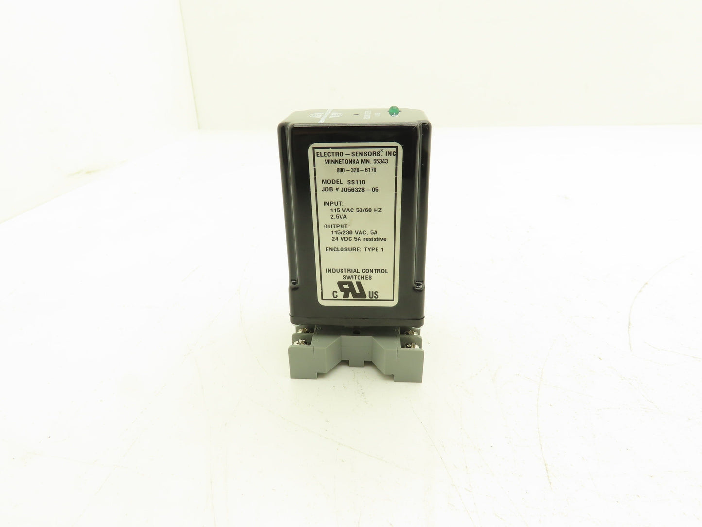 Electro-Sensors SS110 Shaft Speed Switch 0.01-10 RPM 115v Input