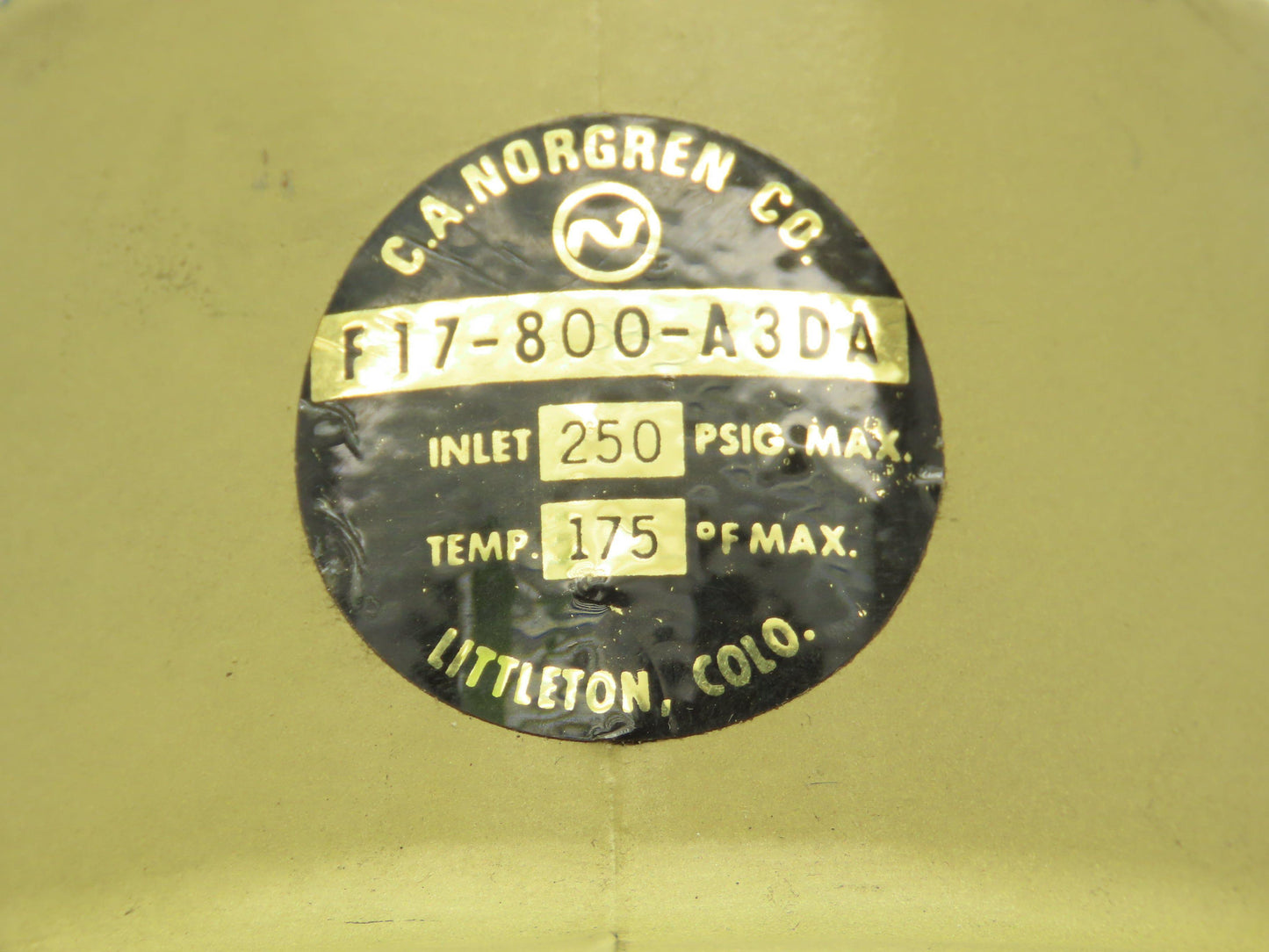 Norgren F17-800-A3DA Pneumatic Lubricator Oiler 250psi 175F 1"NPT