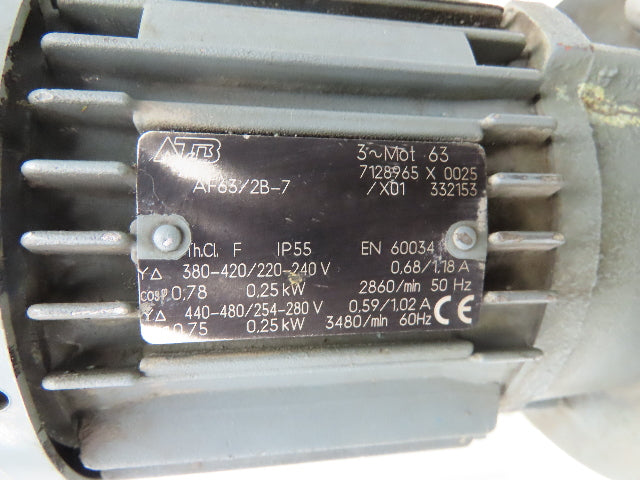 PVC Plastic Chemical Immersion Pump 1"x 3/4"npt .25kw 480V 3PH 14" Intake