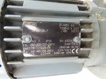 PVC Plastic Chemical Immersion Pump 1"x 3/4"npt .25kw 480V 3PH 14" Intake