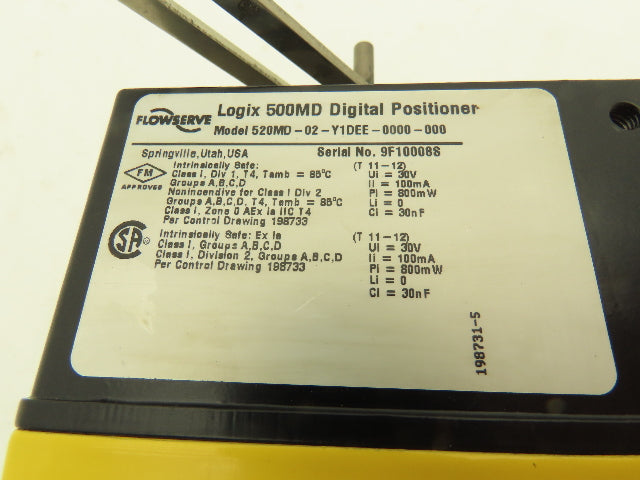 Flowserve Logix 500MD Pneumatic Single Acting Digital Valve Positioner 30V Gauge