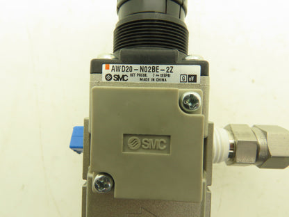 SMC AWD20-N02BE-2Z Regulator Filter Separator Micro Mist 1/4" NPT 125psi