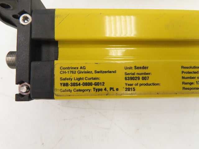 Contrinex Light Curtain Sender Receiver Set 30mm Res. 12M Range 49 Beam
