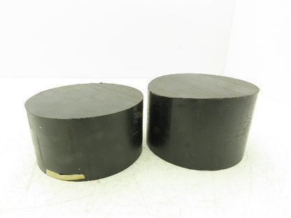 Mitsubishi Delrin Acetal Plastic Rod 5-3/4" Diameter 3" & 3-3/4" Long Lot of 2