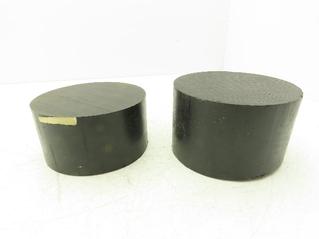 Mitsubishi Delrin Acetal Plastic Rod 5-3/4" Diameter 3" & 3-3/4" Long Lot of 2