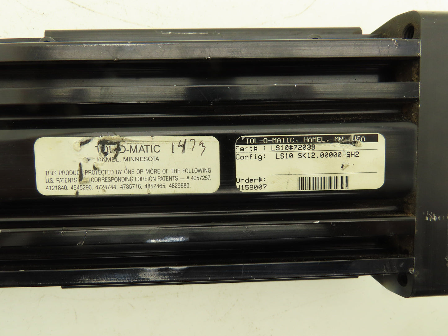 Tol-o-Matic LS10 Pneumatic Air Actuator Linear Slide Bearing 465mm