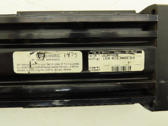 Tol-o-Matic LS10 Pneumatic Air Actuator Linear Slide Bearing 465mm