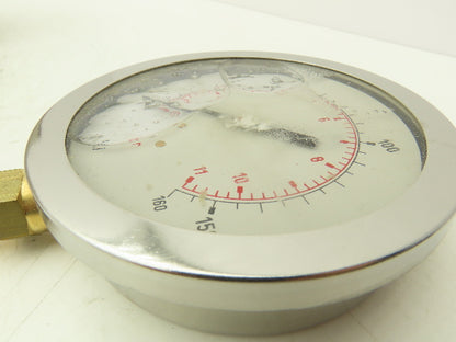 Dynamic Fluid PDLC-2P-010A Pressure Gauge Oil Filled 160PSI 1/4"NPT Lot Of 7