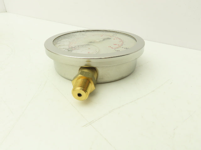 Dynamic Fluid PDLC-2P-010A Pressure Gauge Oil Filled 160PSI 1/4"NPT Lot Of 7