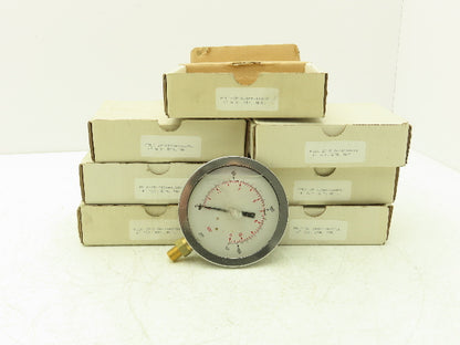 Dynamic Fluid PDLC-2P-010A Pressure Gauge Oil Filled 160PSI 1/4"NPT Lot Of 7
