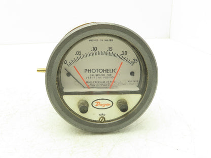 Dwyer 3000-00C Photohelic Pressure Switch Gauge 25PSI 120F .25" Of Water