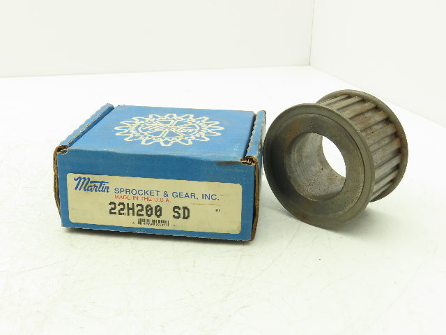 Martin 22H200 SD Timing Belt Pulley .5" Pitch 22 Tooth 2"Belt Width Bushing Bore