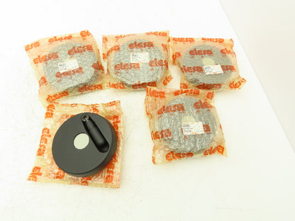 72711-R Manual 5" Handwheel Crank 12mm Opening Black Lot of 5