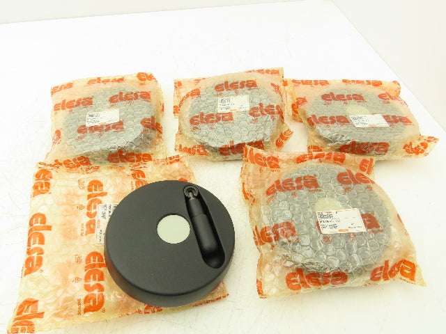 72711-R Manual 5" Handwheel Crank 12mm Opening Black Lot of 5