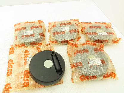 72711-R Manual 5" Handwheel Crank 12mm Opening Black Lot of 5