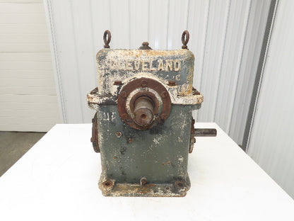 Cleveland Worm & Gear 200AT 25F Speed Reducer 79:1 Gearbox 2.8Hp 22rpm LH Output