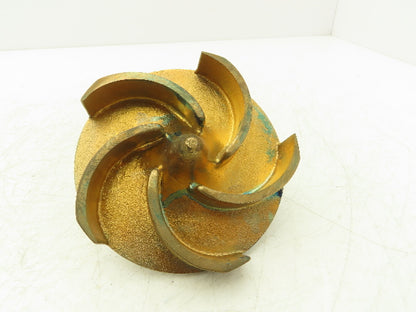 Brass Centrifugal Pump Impeller 5-Blade Semi-Open 4.5" OD 1/2" Bore