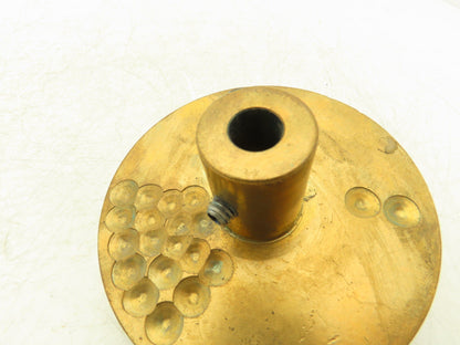 Brass Centrifugal Pump Impeller 5-Blade Semi-Open 4.5" OD 1/2" Bore